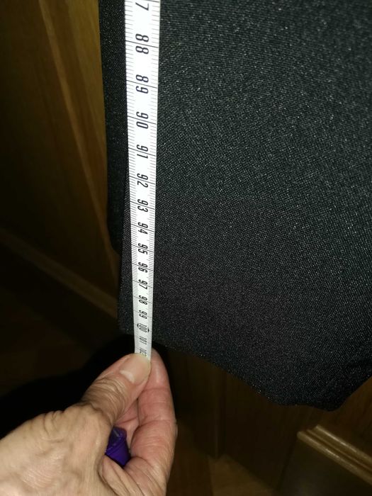 Nowe czarne eleganckie spodnie, L, XL, 42, 44, kant