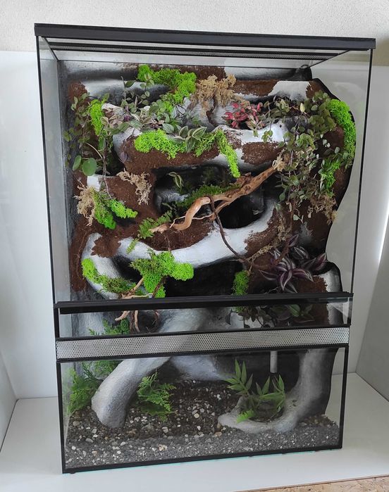 Paludarium z wbudowanym ciekiem wodnym dla jaszczurki, AquaWaves