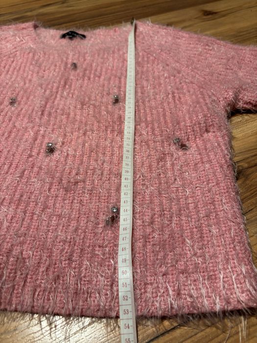 Włochaty sweter,różowy sweter