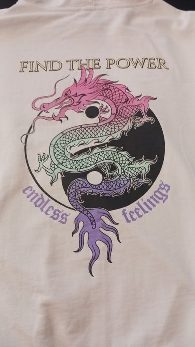 Biała bluza ze smokiem LC Waikiki rozm. M