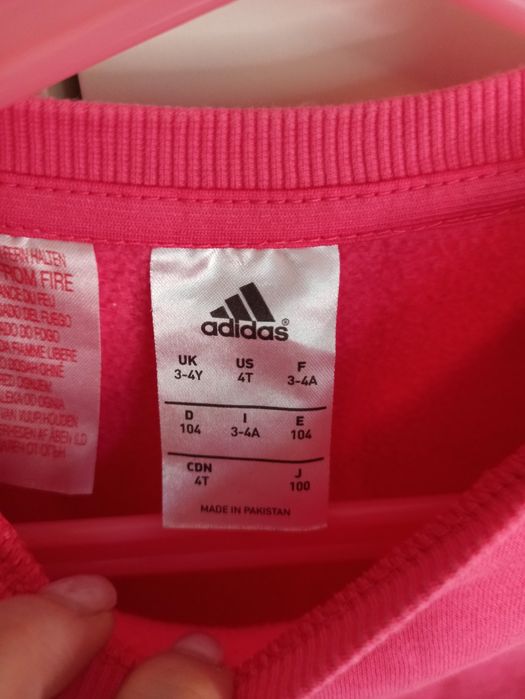 Bluza róż Adidas dziewczynka