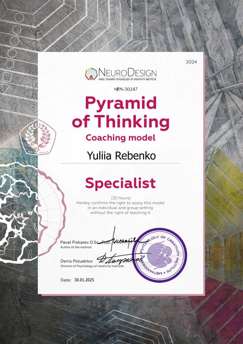 Психолог, Коуч. ЖИТИ із Себе. Будувати Життя і Стосунки із Власного Я.