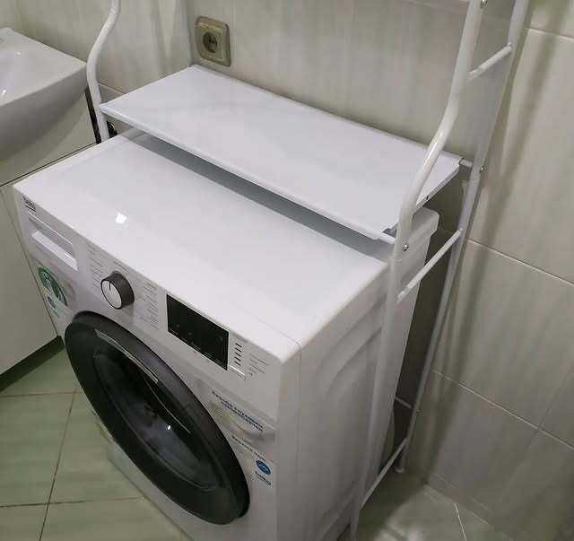 Стеллаж на стиральной машиной 1,55м полиця в вану металевий стелаж