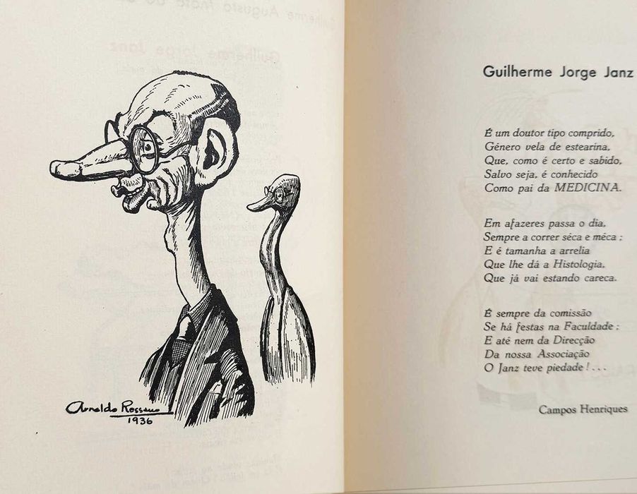 1936/37, Livro dos Quintanistas de Medicina. Poemas e caricaturas.