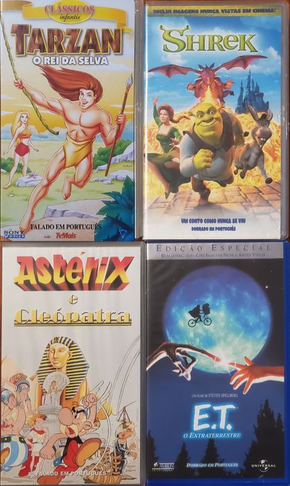 Cassetes de vídeo VHS infantis