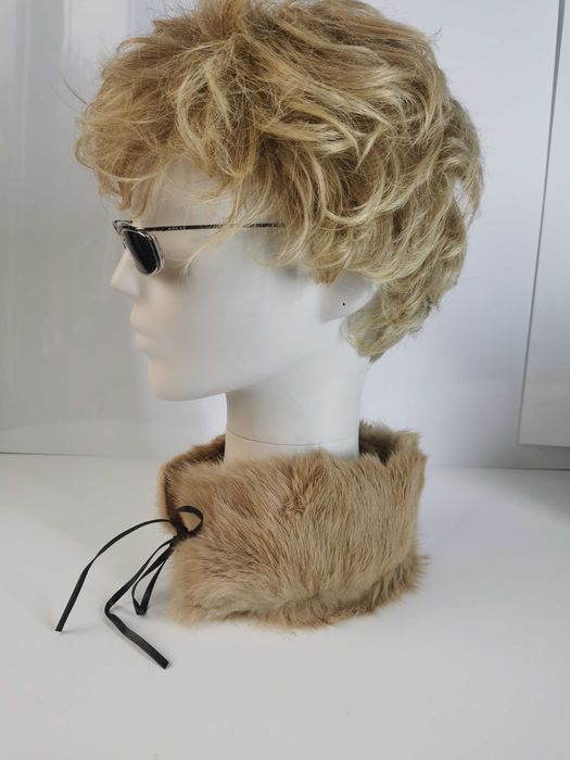 kołnierzyk  stójka skóra naturalna