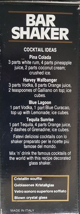 Bar shaker Novo/Nunca Usado