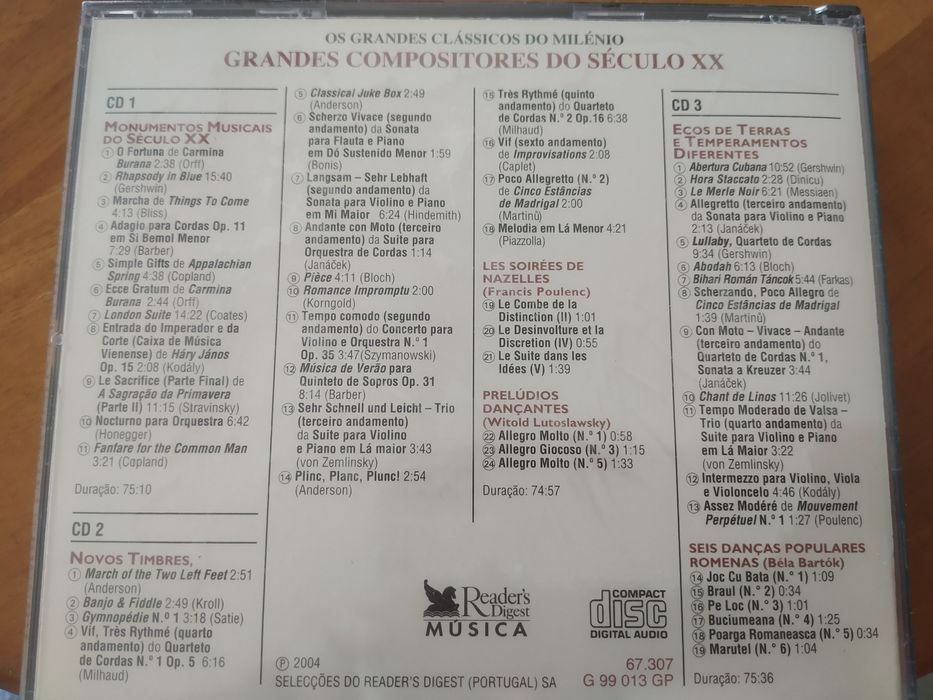 Grandes Compositores do Século XX. CD triplo. NOVO