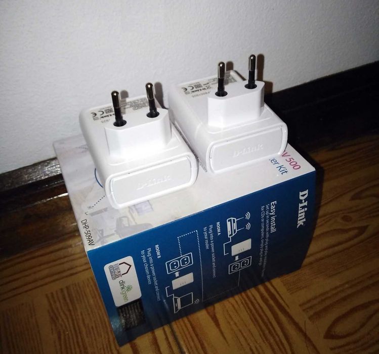 internet pela tomada elétrica - Kit 2x powerline D-Link 500 +cobertura64564056522881123