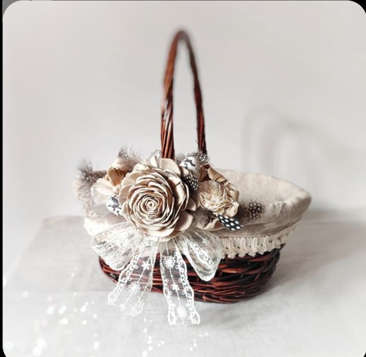 Dekoracja koszyka do święconki
