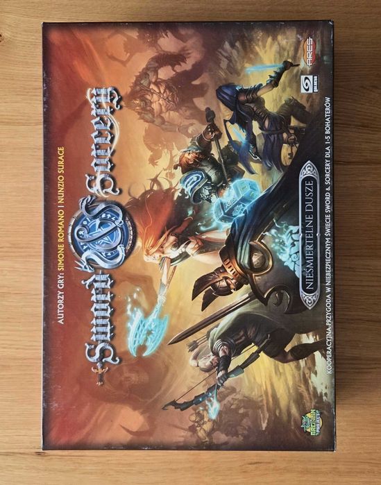 Gra planszowa Sword & Sorcery Nieśmietelne Dusze z rozszerzeniem Nadejście Mroku + 3 plansze bohatera + Tristan + insert