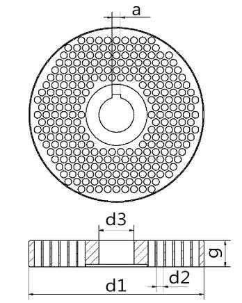 Matryca 6mm + wałek do peleciarki 120mm pelletu CY-125 pelet drzewny