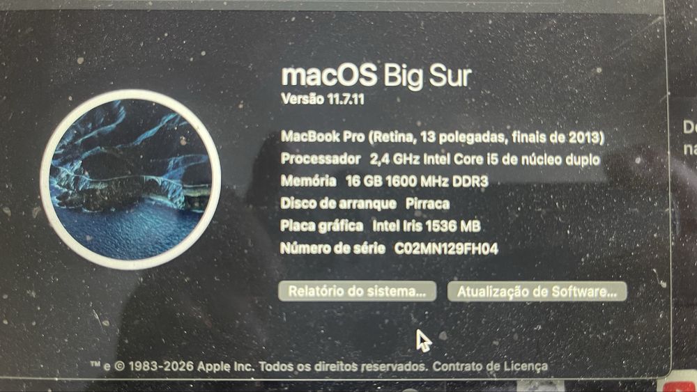MacBook Pro Retina 13" - SSD 256gb 16GB RAM | Bateria em otimo Estado