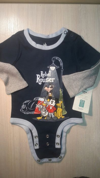Бодик Disney с длинным рукавчиком 6-12 мес
