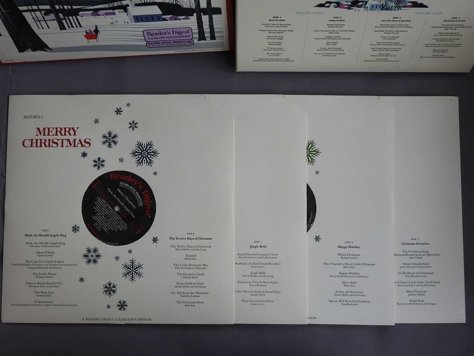 Various ‎Merry Christmas LP 1969 4 пластинки USA рождественская музыка
