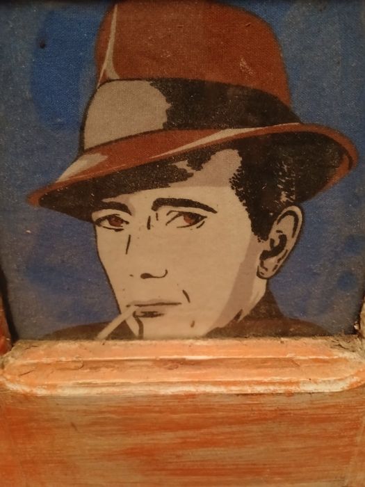 Quadro em janela reciclada