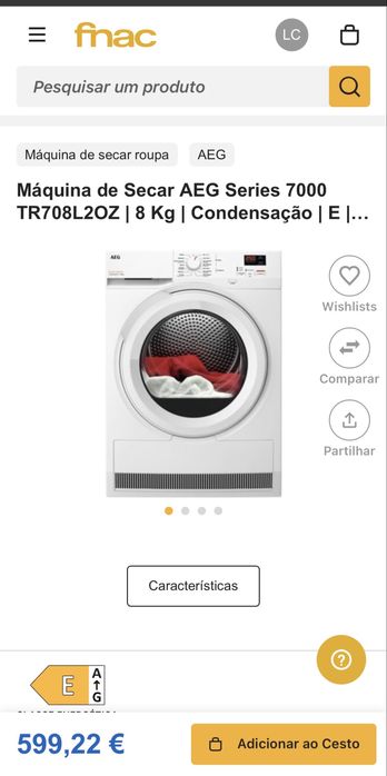 Maquina de secar roupa 8kg semi-nova