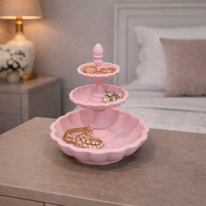 Trójpoziomowa patera dekoracyjna –  organizer  / ozdoba|  kolory  | 3D