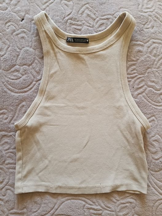 Beżowy cropp top