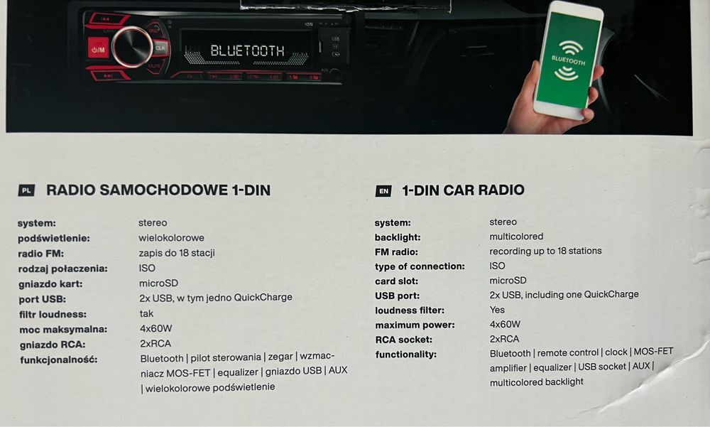 Radio Samochodowe Vordon HT-199 Multicolor