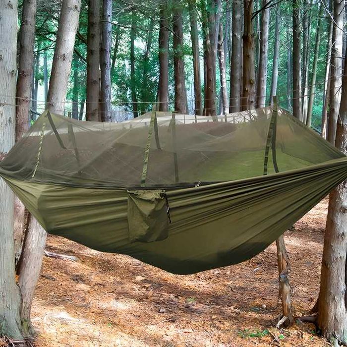 Hamak Dwuosobowy Turystyczny Z Moskitierą Biwak