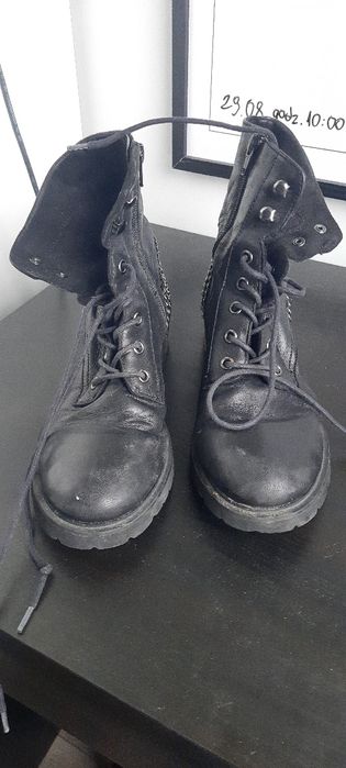 Skórzane buty 38 tanio