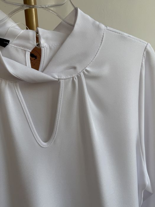 Bluzka damska biała elegancka 3XL