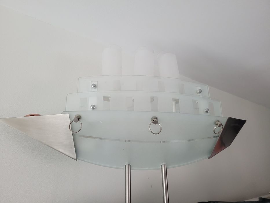 2 lampy sufitowa i nocna biurkowa statek parowiec żaglowiec
