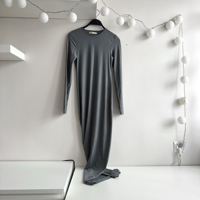 szara sukienka maxi tuba Pull&Bear 38 / M nowa bez metki