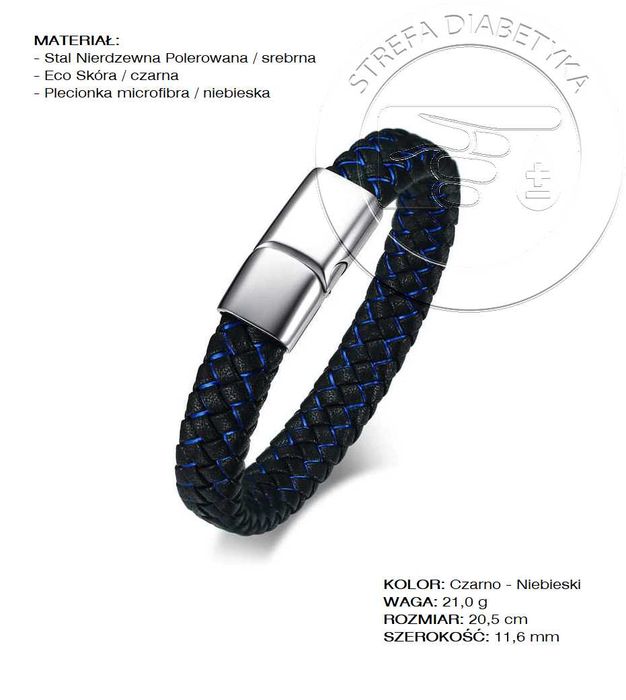 Bransoleta – INFO Medyczne CUKRZYCA 2 / DIABETES 2 – Silver205