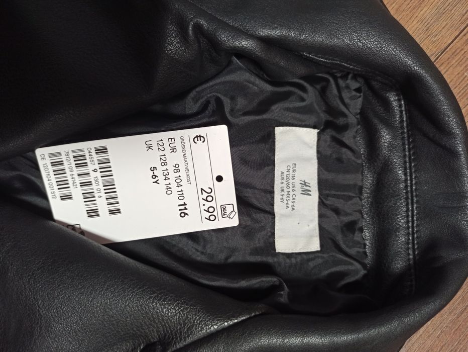 Косуха H&M, 5-6 років, 110/116 см. кожанка, шкіряна куртка