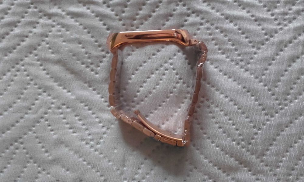 Metalowa bransoleta kolor: różowe złoto do opaski Mi Band 3/4 Kozanów