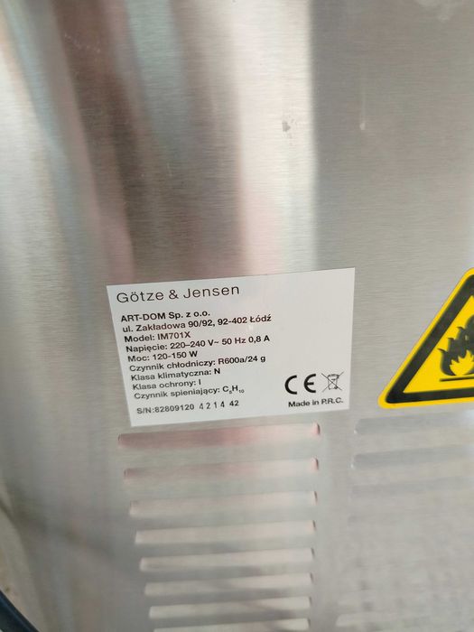 Kostkarka do lodu lód kostki mało używana stan bardzo dobry GÖTZE & JENSEN IM701X Inox
