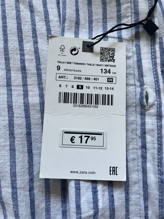 Camisa para rapaz Zara