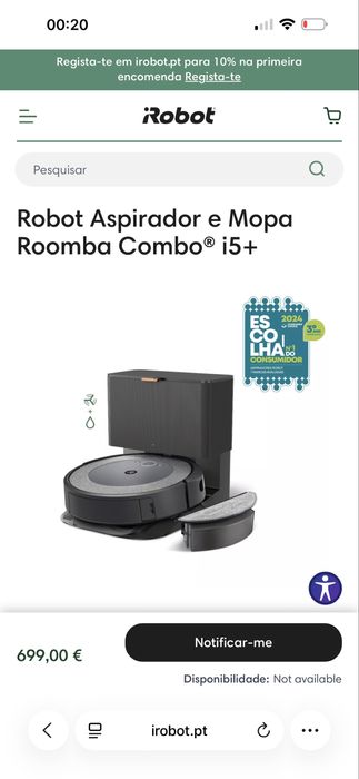 Aspirador roomba i5+ combo