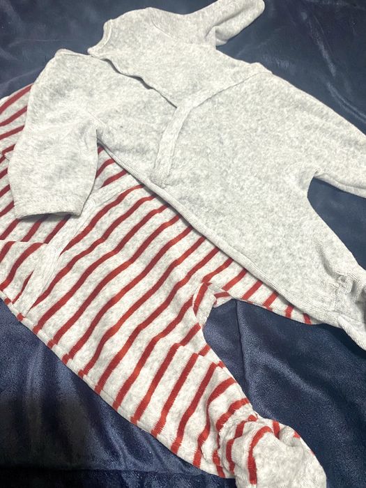 Conjunto 3 Pijamas veludo (1 mes - 54cm)