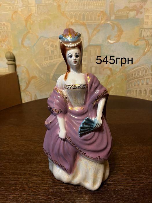 Фарфоровые статуэтки.Дама с веером,Первая Книга,Слоники.Полонне,Maofa