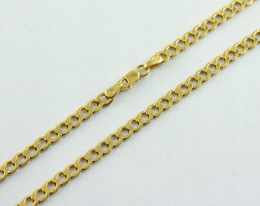 Elegancki Złoty Łańcuszek Pancerka ZŁOTO pr.585 60cm NA PREZENT