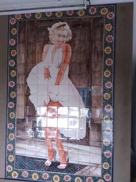 Quadro de Azulejos - Cerâmica - Marylin Monroe EXCLUSIVO