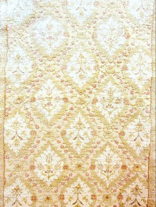 Tapete TURCO OUSHAK (da Anatólia) original de SEDA e LÃ, 195cm x 90cm