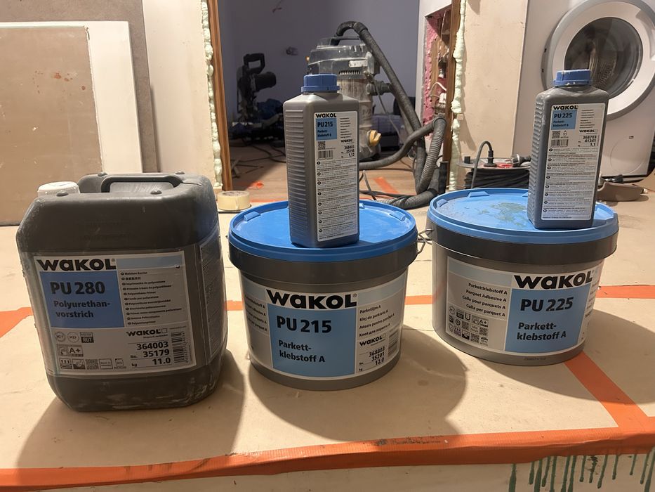 Dwuskładnikowy klej do parkietu/podłóg drewnianych Wakol pu 215 Wakol Pu 225 Wakol pu 280
