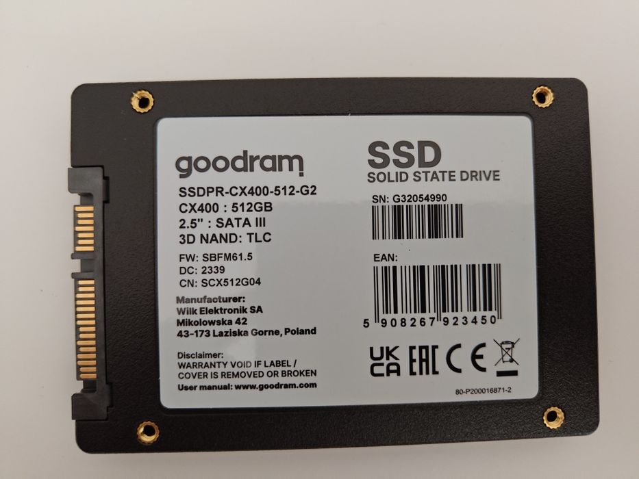 SSD Goodram CX400, 512 Gb.
