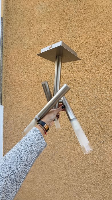 Candeeiros teto prateados