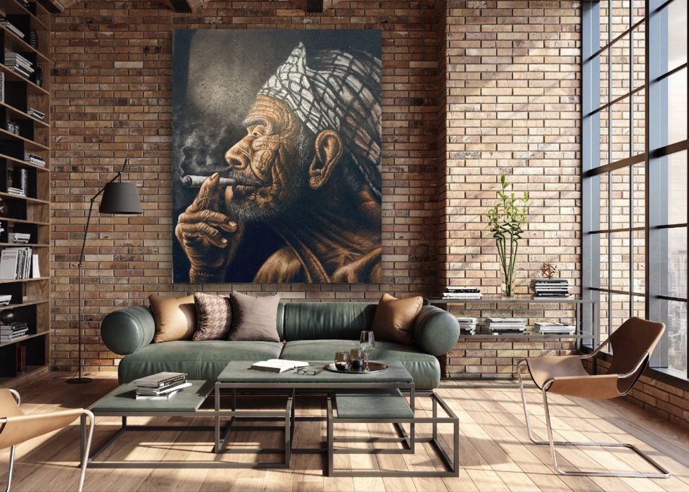 Quadro pintado á mão