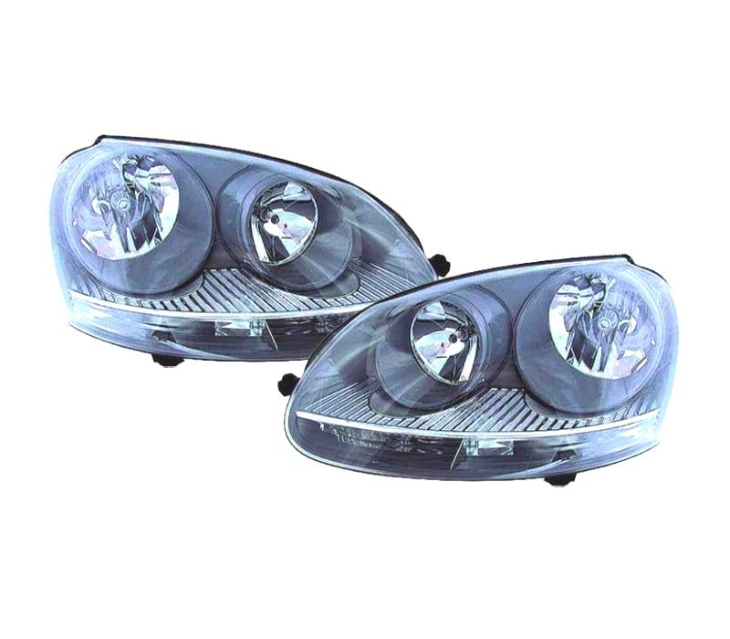 FARÓIS OPTICAS VOLKSWAGEN VW GOLF V 03-08 FUNDO CINZENTO