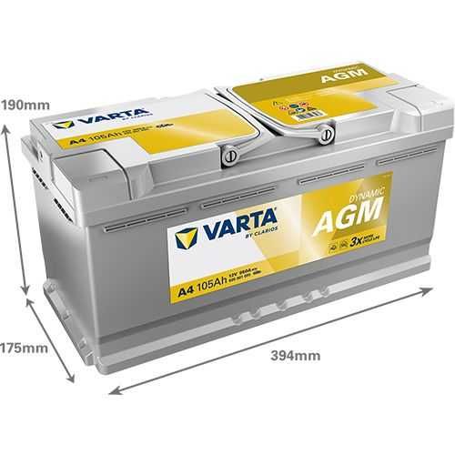 Akumulator VARTA 105Ah 950A AGM Dostawa montaż adaptacja komputerowa