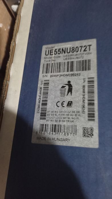 Telewizor samsung ue55nu8072 Uszkodzona matryca