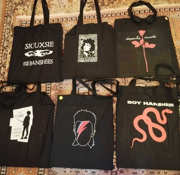 Sacos Pano / Tote Bags - Bandas  Bauhaus D.Mode J.Division D.Bowie...