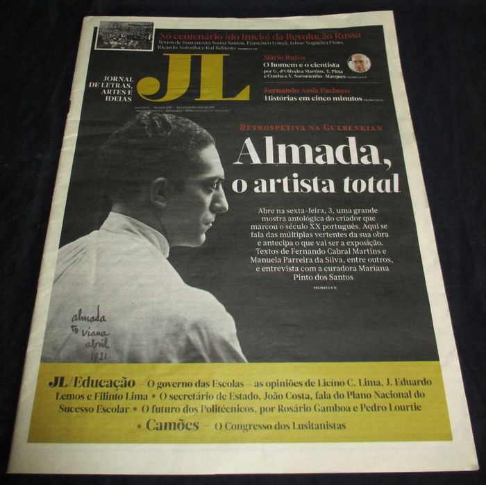 Jornal de Letras Artes e Ideias Almada Negreiros o artista total