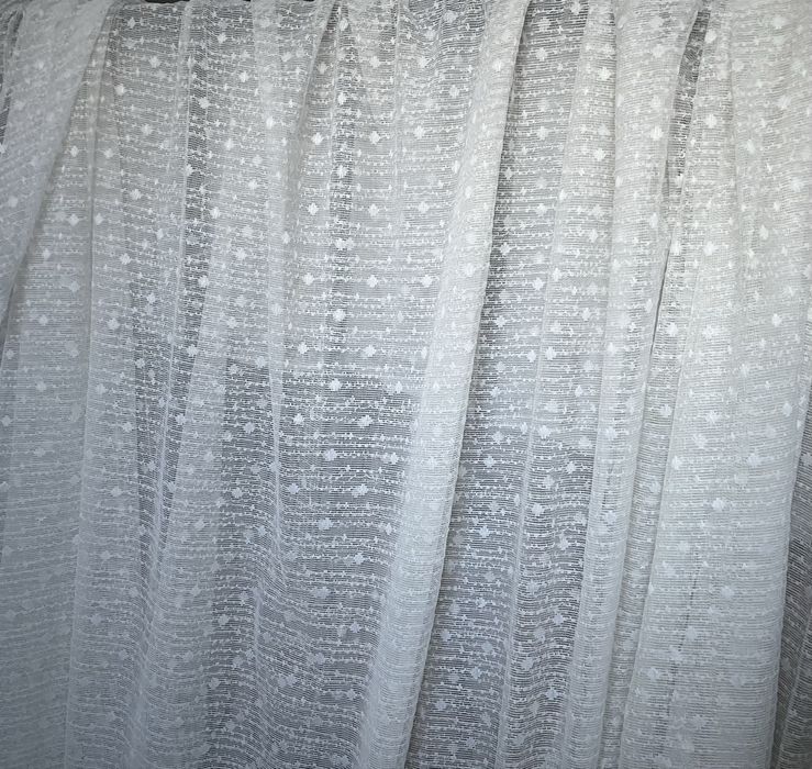 Firany białe długie